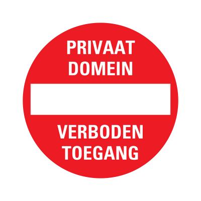 PICTOGRAM 180MM PRIV.DOMEIN/VERB.TOEGANG