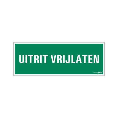PICTOGRAM 330X120 UITRIT VRIJLATEN
