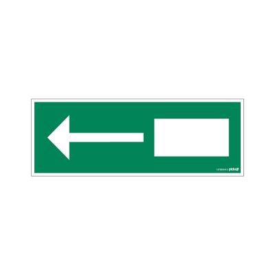 PICTOGRAM 330X120 NOODUITG.PIJL OMLAAG