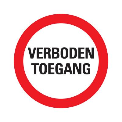 PICTOGRAM 300MM VERBODEN TOEGANG