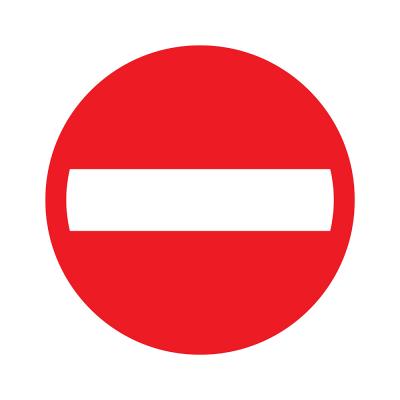 PICTOGRAM 300MM VERBODEN DOORGANG