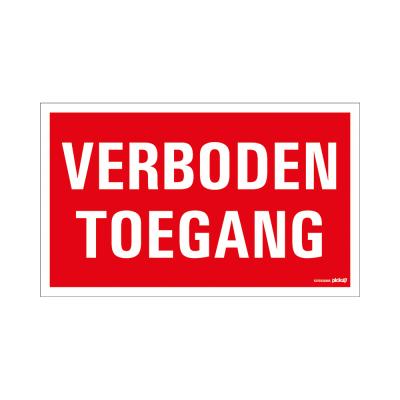 PICTOGRAM 200X330 VERBODEN TOEGANG