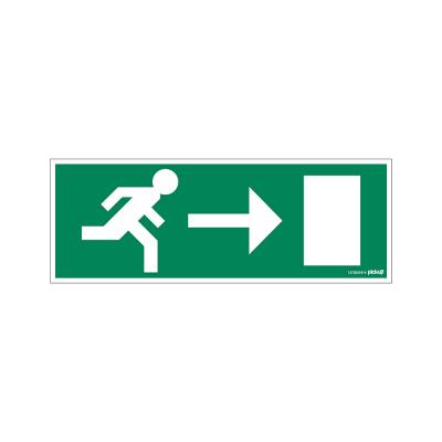 PICTOGRAM 330X120 NOODUITG.PIJL RECHTS