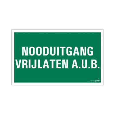 PICTOGRAM 330X200 NOODUITGANG VRIJLATEN