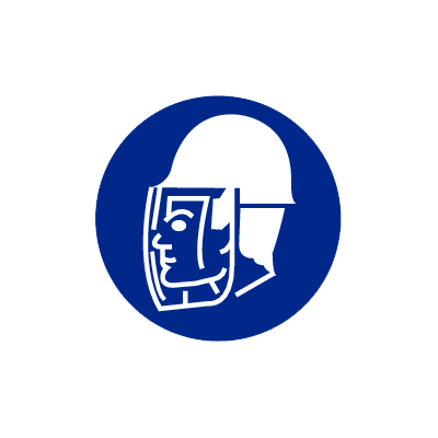 PICTOGRAM 150MM ROND GEZICHTSBESCHERMING