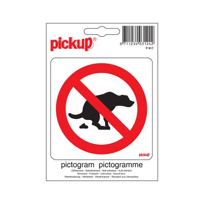 PICTO ZELFKL. 10X10 HIER GEEN HONDEPOEP