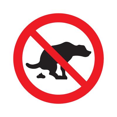 PICTOGRAM 300MM HIER GEEN HONDEPOEP