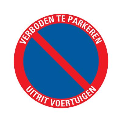 PICTOGRAM 180MM VERB.PARKEREN/UITRIT