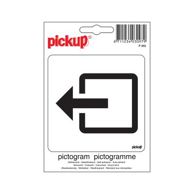 PICTOGRAM 100X100 P202 UITGANG (ZW-WIT)