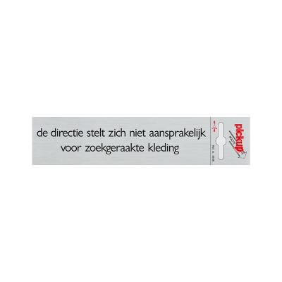 PICTO ZELFKL. 165X44MM. ZOEK. KLEDIJ