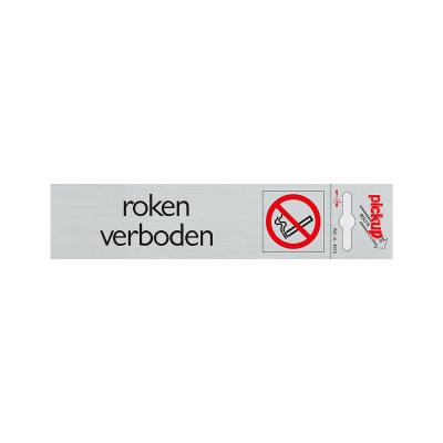 KLEEFPLAAT 165X44MM. ROKEN VERBODEN 4615