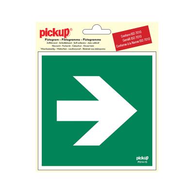PICTO ZELFKL. 15X15 RICHT.PIJL GROEN 90º