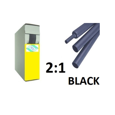 WT NF201 krimpkous 2:1 Zwart/Box 1.20->0.60