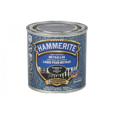 METAALLAK HAMERSLAG 250ML ZWART