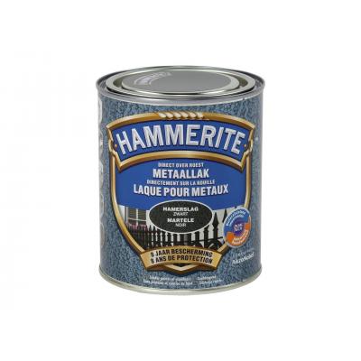 METAALLAK HAMERSLAG 750ML ZWART