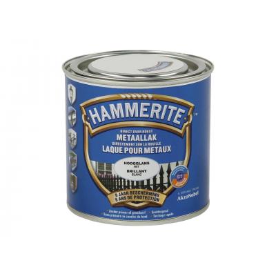 METAALLAK HOOGGLANS 250ML WIT