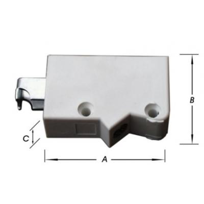 MEUBELOPHANG SYSTEEM WIT R+L 66X41X20MM