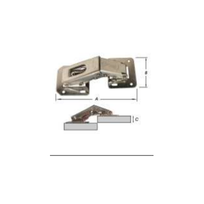 SCHARNIER OPZET MET VEER 105X50X15MM