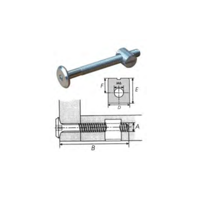 VERBINDINGSSET KLOBE 6X60MM 1-7411-60