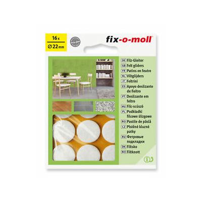 FIX VILTGLIJDER ZK 22MM WIT 16ST. 7601