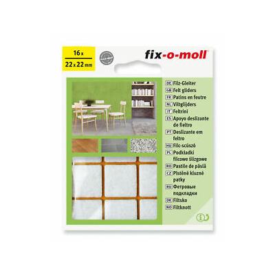 FIX VILTGLIJDER ZK 22X22MM WIT 16ST.