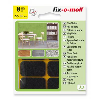 FIX PATINS EN FEUTRE 22X36MM BRUNE 8PCS