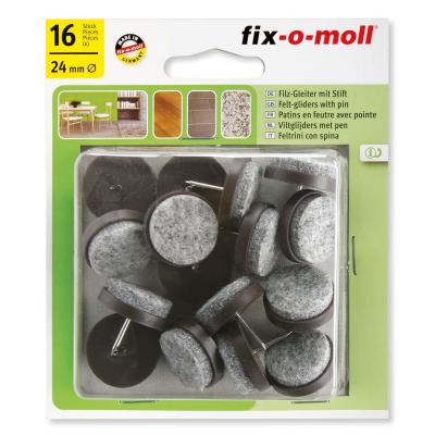 FIX VILTGLIJDER+PEN 24MM. BRUIN 16ST.