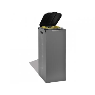 AFVALZAKHOUDER ZWART ECOBOX 32x37x78CM