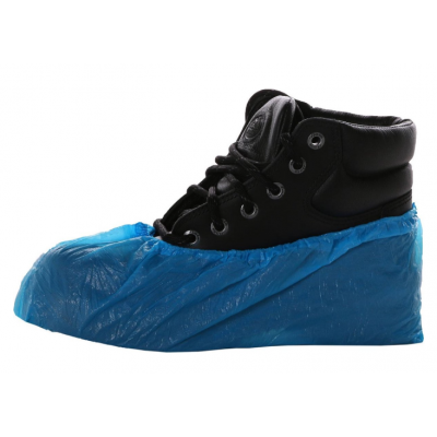 SCHOENOVERTREK POLYETHYLEEN BLAUW 100ST