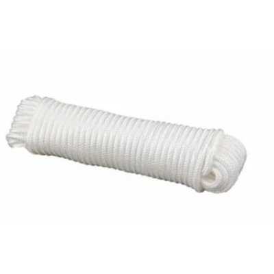 KOORD GEVLOCHTEN NYLON WIT 10MM 20M.