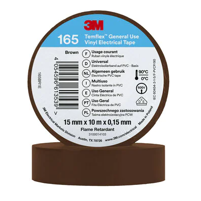 3M ISOLATIETAPE 165 15MMX10M 10KLEUREN