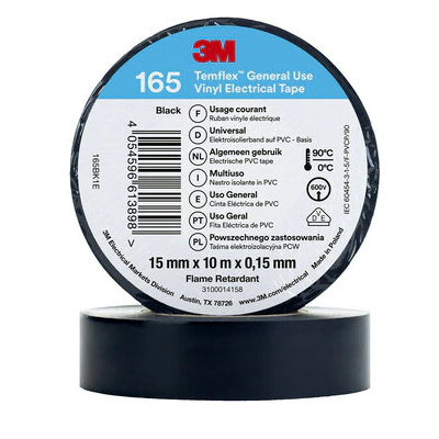 3M ISOLATIETAPE 165 15MMX10M 10KLEUREN