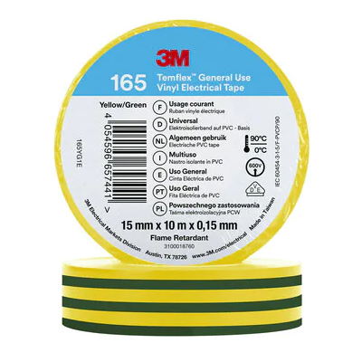 3M ISOLATIETAPE 165 15MMX10M 10KLEUREN