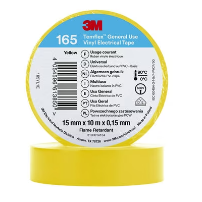 3M ISOLATIETAPE 165 15MMX10M 10KLEUREN