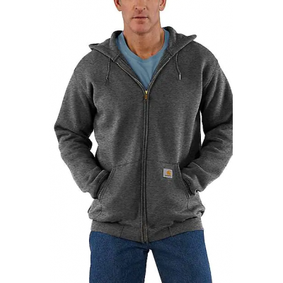 CARHARTT SWEATSHIRT ZIPPER CARBON L