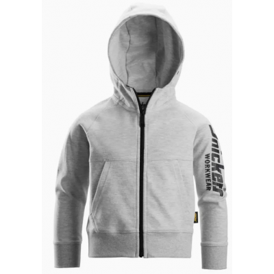 SNICKERS JUNIOR HOODIE FZ GRIJS 122/128