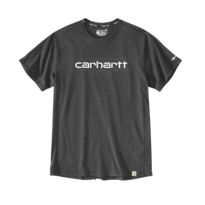 CARHARTT T-SHIRT RLXD FIT LOGO CARBON L