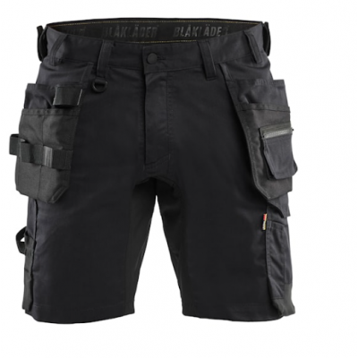 BLAKLADER SHORT 1752 STRETCH ZWART C52
