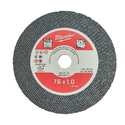 MILWAUKEE DISQUES À TRONÇONNER POUR MÉTAUX 76X1MM 5ST.