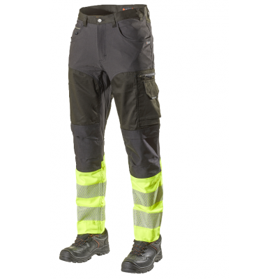 L.BRADOR BROEK 1073PB BL/YELLOW MAAT 48