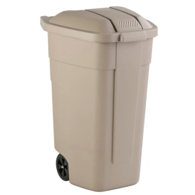 VUILBAK OP WIELEN 110L BEIGE