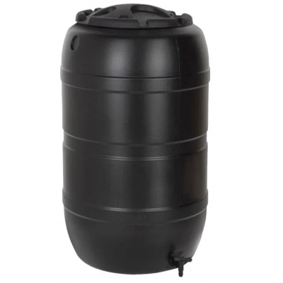 Classic tonneau de pluie 210l noir + robinet