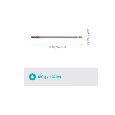 GARDENA CLEANSYSTEM Manche à passage d’eau 150CM