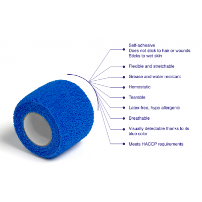 DETECTAPLAST Bandes cohésive 3pcs