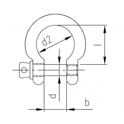 Manille lyre DIN 9641 INOX A4 5MM