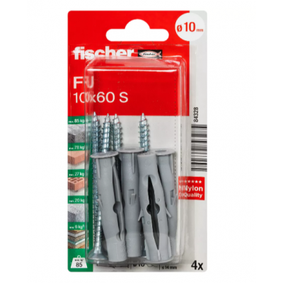 fischer Cheville universelle FU 10 x 60 S 4PCS