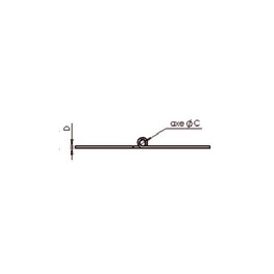 Charnière piano à noeud roulé INOX 40MMX198CM 0.6MM 