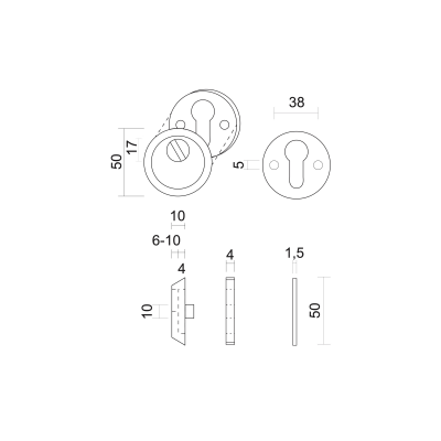 HDD VEILIGHEIDSSLEUTELPLAAT SAFE 6MM