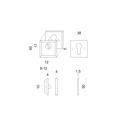 HDD VEILIGHEIDSCYLINDER PLAAT SAFE 8MM