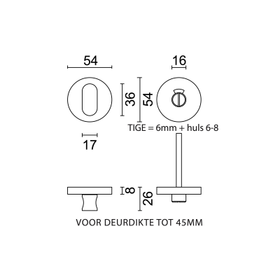 HDD GARNITURE WC RONDE SHAPE NOIR